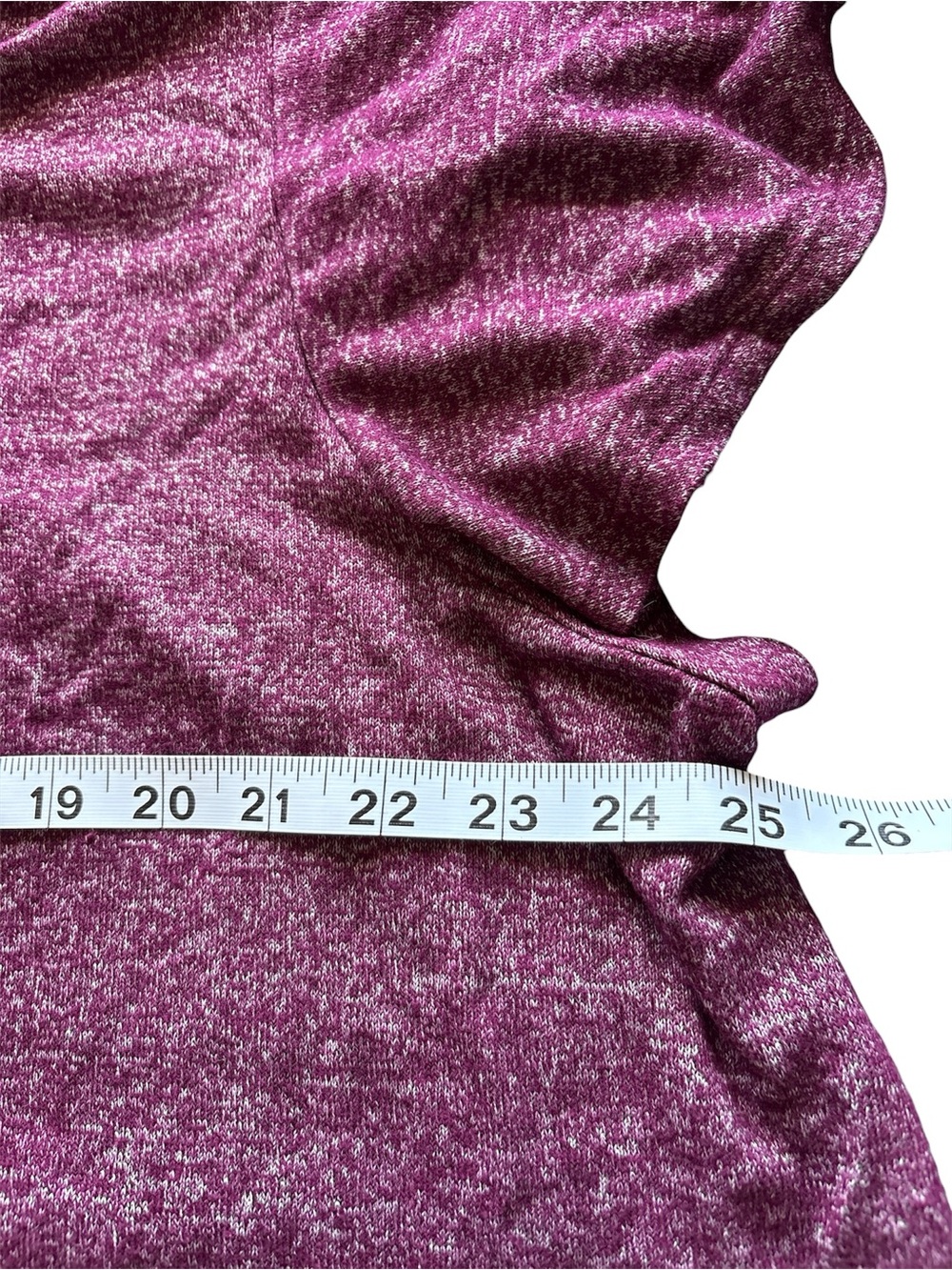 Lane Bryant Heathered Berry Scoop Neck Tunic Top Flowy 3X or 22/24 Short Sleeve - Picture 4 of 4